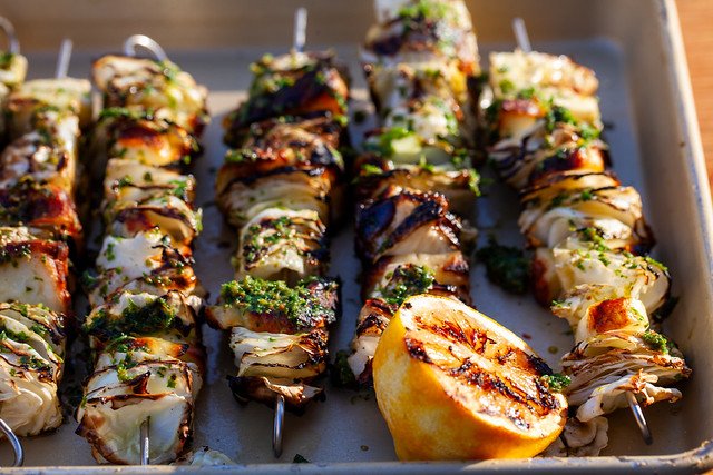 cabbage and halloumi skewers-9