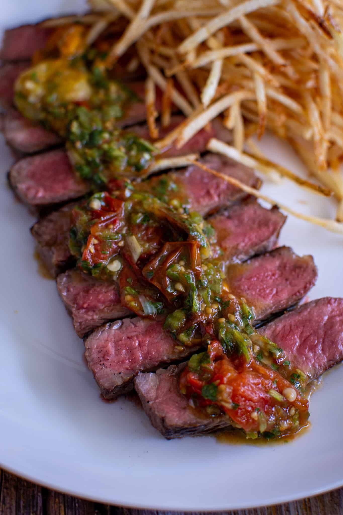 Grilled Striploin, Tomato Chimichurri - AnotherFoodBlogger
