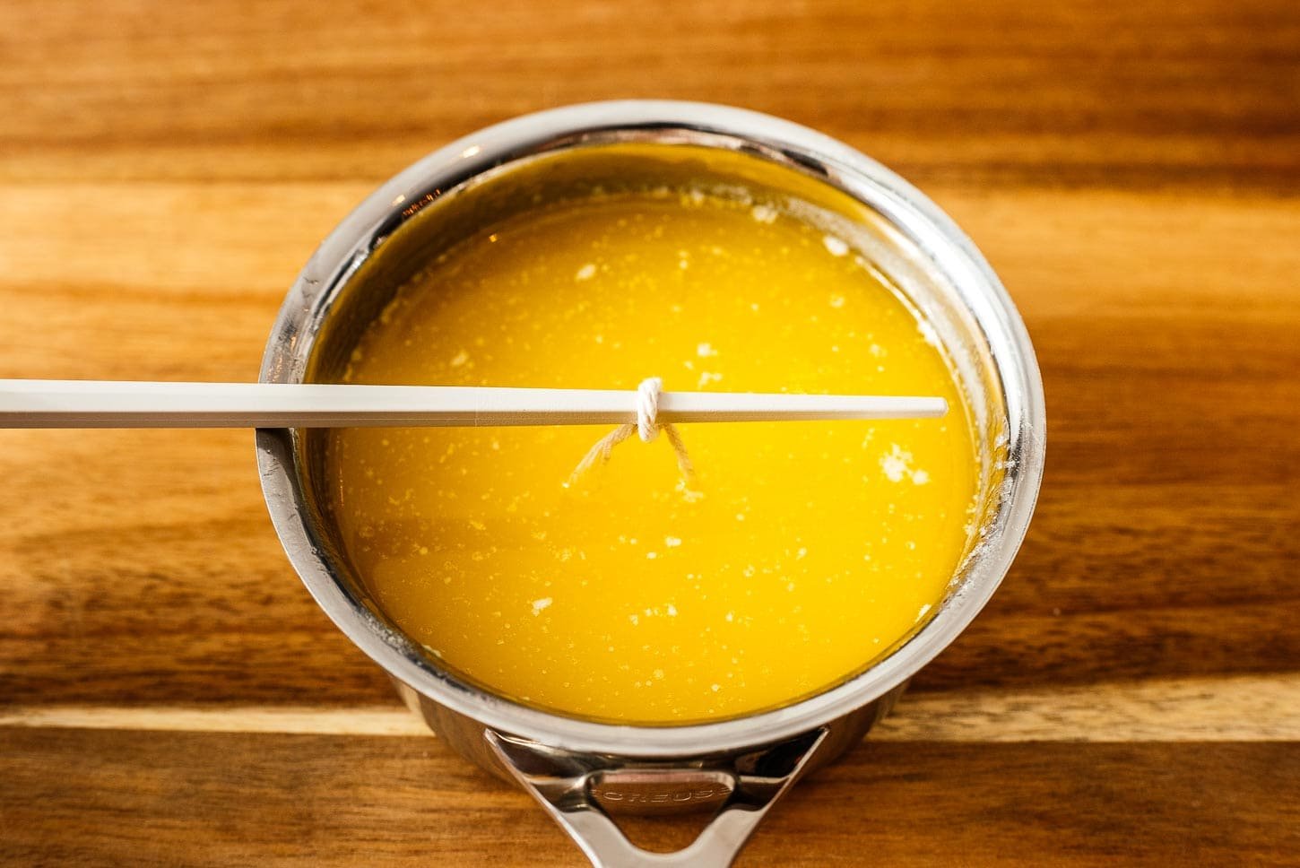 making a butter candle wick | www.iamafoodblog.com