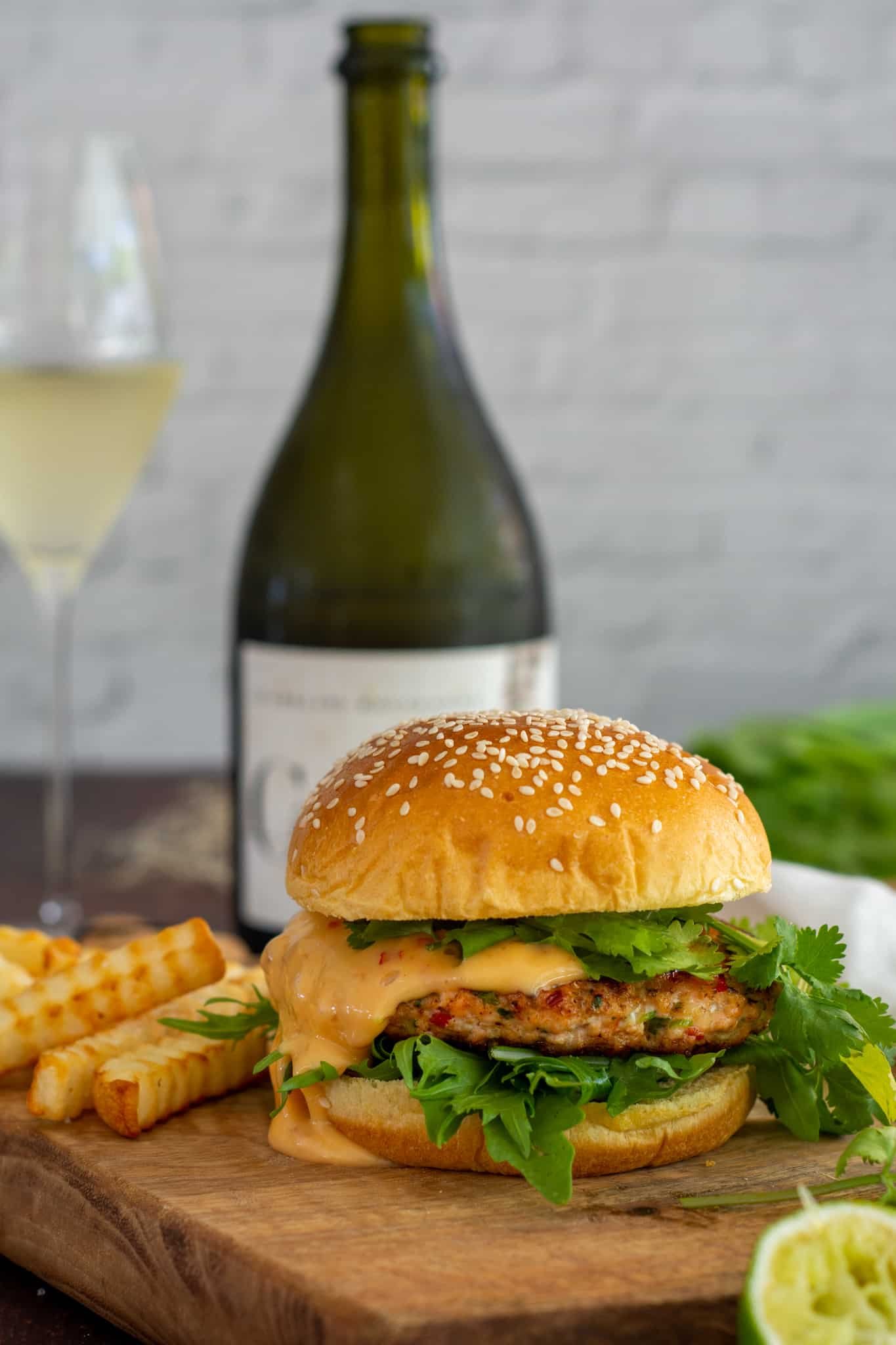 Fish Burger - Asian Salmon & Prawn Burger