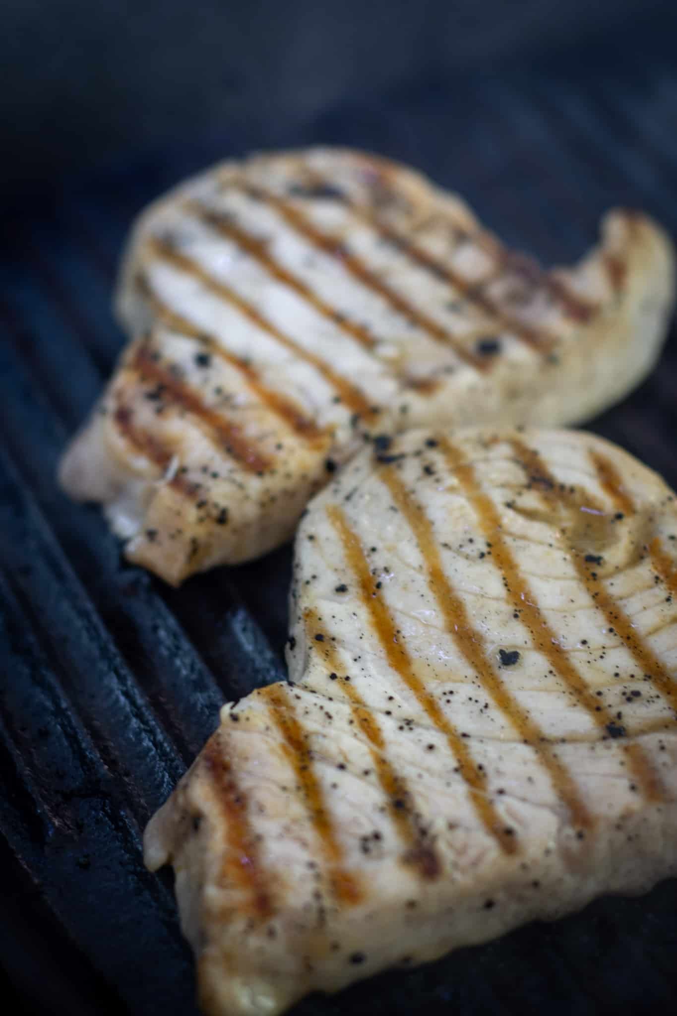 swordfish being grilled
